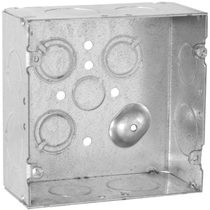 Hubbell-Raco 265 4-11/16" Square Box, Welded, Metallic, 2-1/8" Deep Hubbell-Raco 265