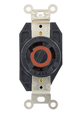 Leviton 2660 Locking Single Receptacle, 30A, 125/250V, 3P3W Leviton 2660