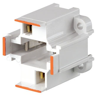 Leviton 26725-213 Fluorescent Lampholder, Compact, White Leviton 26725-213