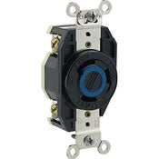 Leviton 2680 Flush Locking Receptacle, 30A, 480V, 3-phase, L12-30R, Black Leviton 2680