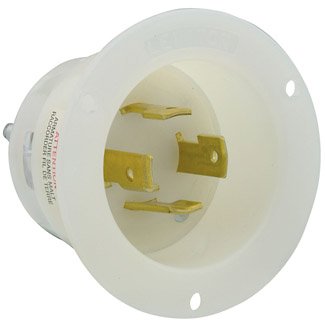 Leviton 2735 Locking Flanged Inlet, 30A, 3PH 480V, 3P4W Leviton 2735