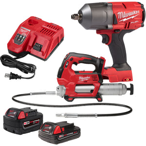 Milwaukee 2767-22GG M18™ High Torque Impact Wrench W/ Grease Gun Kit Milwaukee 2767-22GG