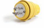 Woodhead 28W76 Locking Plug, 30A, 3PH 480V, 3P4W, Wetguard Woodhead 28W76