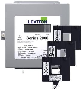 Leviton 2K208-2W Sub-Meter Kit, with CT's, 120/208VAC, 3P4W, 200A, NEMA 1, Surface Leviton 2K208-2W
