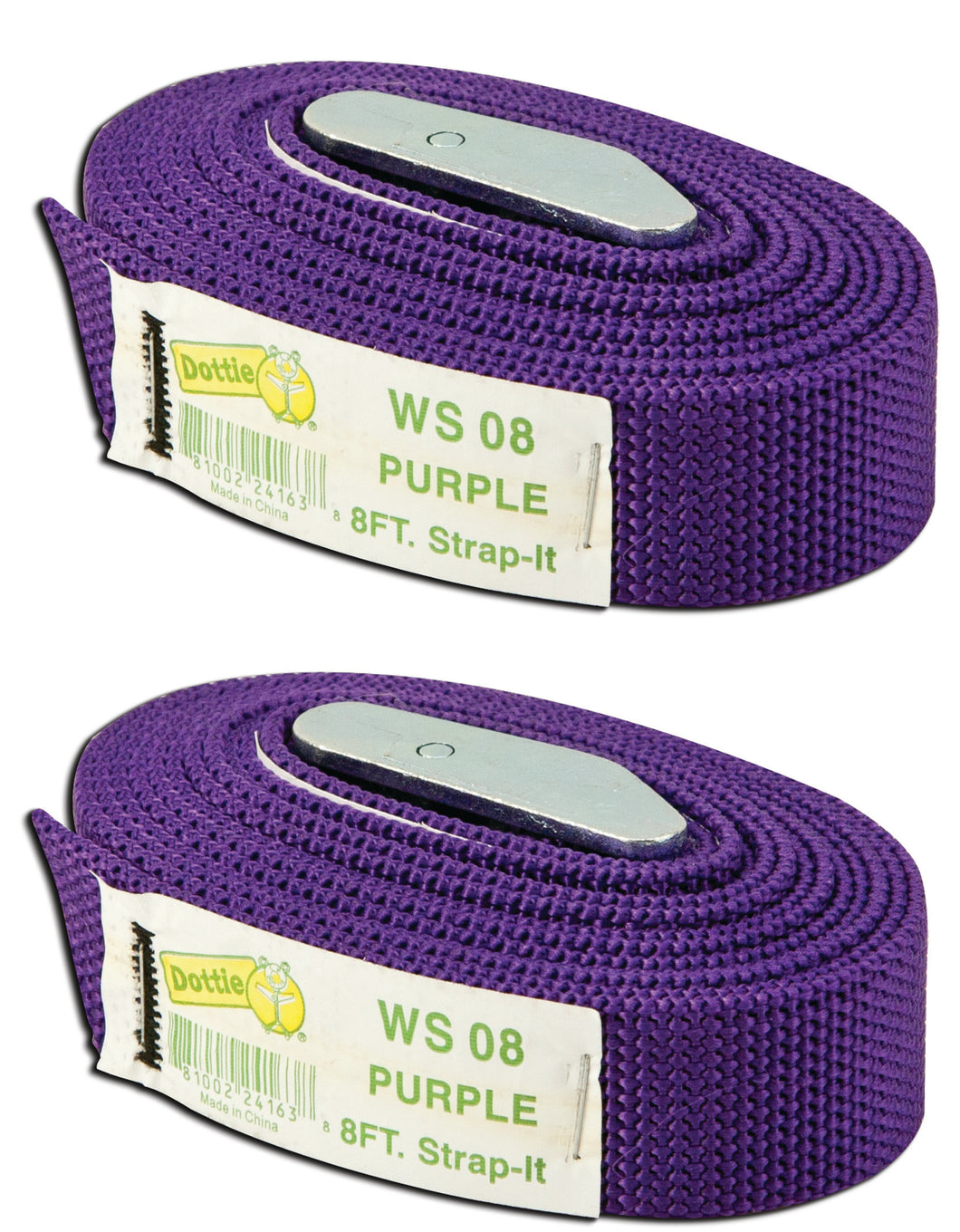 Dottie 2WS08 8' Web Straps w/ Buckle, Nylonr - Purple, 2 Included Dottie 2WS08
