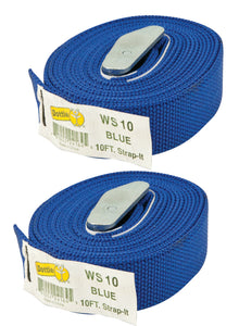 Dottie 2WS10 10' Web Straps w/ Buckle, Nylon - Blue, 2 Included Dottie 2WS10