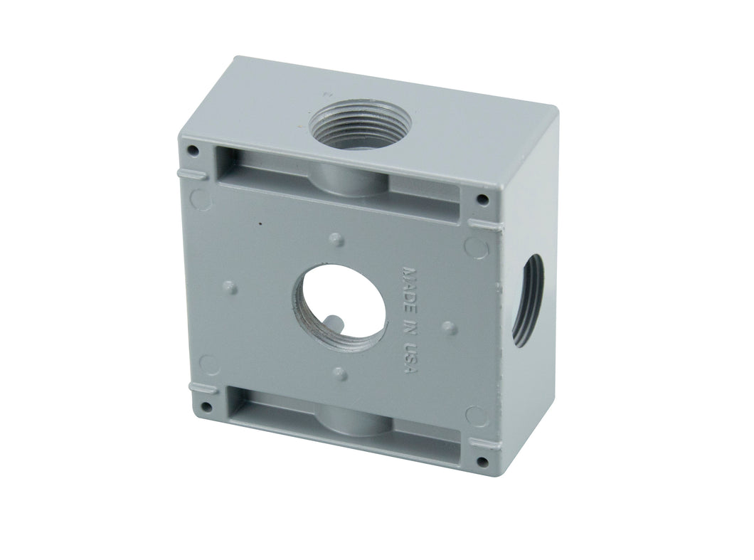 Mulberry Metal 30270 Weatherproof Outlet Box, 2-Gang, Depth: 2