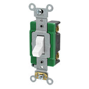 Leviton 3031-2W Single-Pole Toggle Switch, 30A, 120/277V, White, Specification Grade Leviton 3031-2W