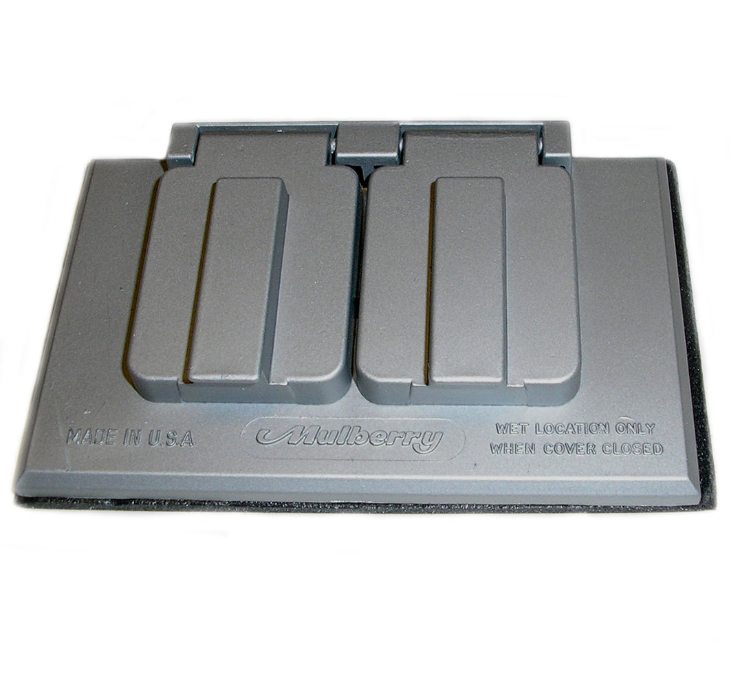 Mulberry Metal 30501 Weatherproof Cover, 1-Gang, Type: Duplex, Horizontal, Die Cast Mulberry Metal 30501