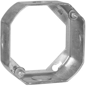 Appleton 30E12 3-1/4" Octagon Box Extension Ring, 1-1/2" Deep, 1/2" Knockouts, Steel Appleton 3.00E+13
