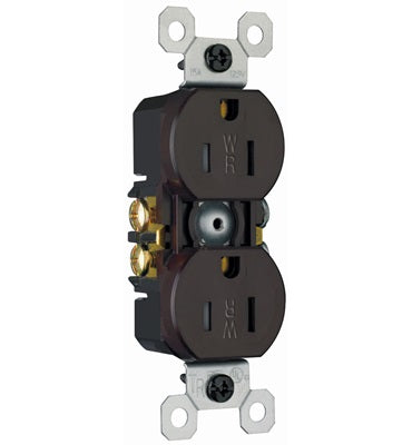 Pass & Seymour 3232-TRWR TR WR DUP REC 15A/125V BN Pass & Seymour 3232-TRWR