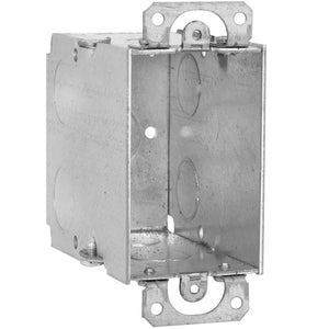 Appleton 336 Switch Box, Gangable, 3-1/2" Deep, Conduit Knockouts, Ears Appleton 336
