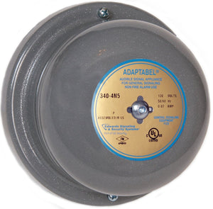 Edwards 340-4G5 Vibrating Bell, 24 VAC, Diameter: 4", Gray Edwards 340-4G5