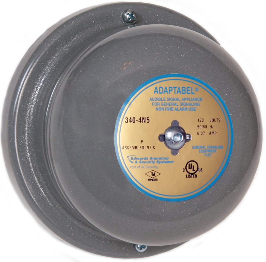 Edwards 340-4G5 Vibrating Bell, 24 VAC, Diameter: 4