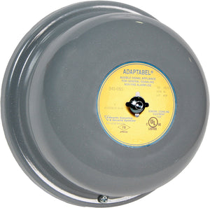 Edwards 340-6G5 Vibrating Bell, 24 VAC, 6", Surface Mount, Gray Edwards 340-6G5