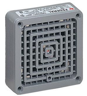 Federal Signal 350-120-30 Vibrating Horn, 120V AC, Surface Mount, Gray Federal Signal 350-120-30