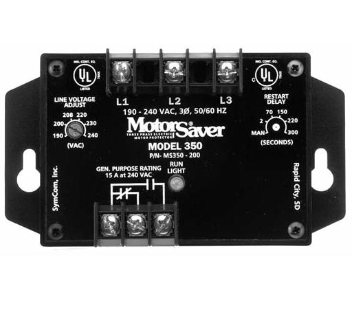 Symcom 350-200 3-Phase Monitor 190-240V Symcom 350-200