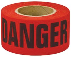 3M 357 "DANGER" Barricade Tape, 3" x 1000', Red 3M 357