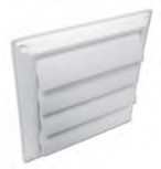 Lambro 361W Plastic Louvered Vent, 6
