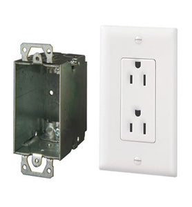 ON-Q 364569-02-V1 15 Amp, 125 Volt, Surge NEMA 5-15R, White ON-Q 364569-02-V1