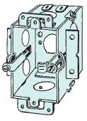 Appleton 3840W Switch Box, Old Work Bracket, 1-Gang, Drawn, Metallic Appleton 3840W