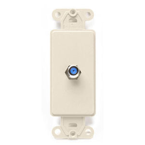 Leviton 40681-T Wallplate Insert, Decora, F-Connector, Light Almond Leviton 40681-T