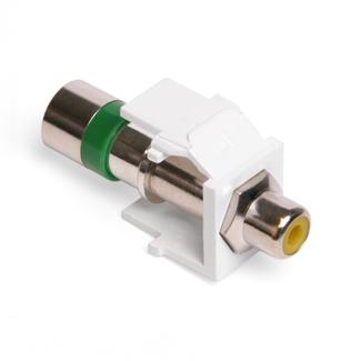 Leviton 40782-RYW RCA Compression Connector, RG6 Quad, Yellow Leviton 40782-RYW