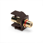 Leviton 40830-BBR Jack Rca Spkr W/red Brn Leviton 40830-BBR