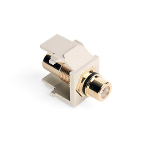 Leviton 40830-BTE Almond RCA Speaker Snap-In Adapter Leviton 40830-BTE