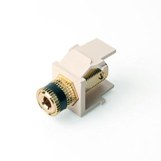 Leviton 40833-BTE Almond Binding Post Adapter *Black Stripe* Leviton 40833-BTE