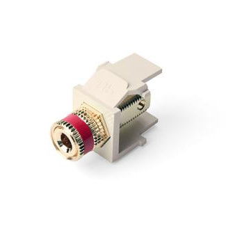 Leviton 40833-BTR Almond Binding Post Adapter *Red Stripe* Leviton 40833-BTR