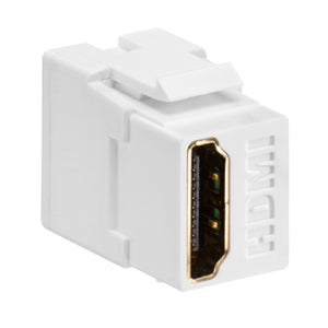 Leviton 40834-W HDMI Connector, Feedthrough, QuickPort,White Leviton 40834-W
