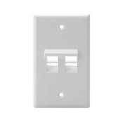 Leviton 41081-2WP Angled Wallplate, 1-Gang, White Leviton 41081-2WP