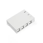 Leviton 41089-4WP QuickPort Surface Mount Housing, 4-Port, White Leviton 41089-4WP