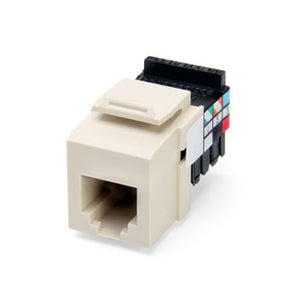 Leviton 41106-RT6 Snap-In Connector, QuickPort, Voice Grade, 6P6C, Light Almond Leviton 41106-RT6