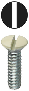 Dottie 414IV 1/2" Oval Head Screw, 6/32" Thread - Ivory, 100 Pack Dottie 414IV