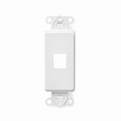 Leviton 41641-W Snap-In Insert with Plate, 1-Port, White Leviton 41641-W