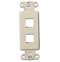 Leviton 41642-I Ivory 2-Port Multimedia Decora Insert Leviton 41642-I