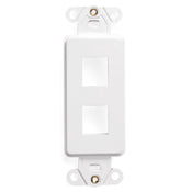 Leviton 41642-W Multimedia Decora Insert, 2-Port, White Leviton 41642-W