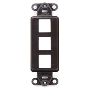 Leviton 41643-B Brown 3-Port Multimedia Decora Insert Leviton 41643-B