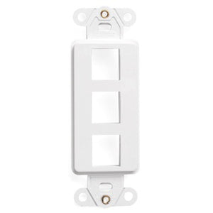 Leviton 41643-W Multimedia Deora Insert, 3-Port, White Leviton 41643-W