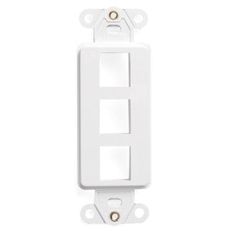 Leviton 41643-W Multimedia Deora Insert, 3-Port, White Leviton 41643-W
