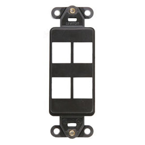 Leviton 41644-B Brown 4-Port Multimedia Decora Insert Leviton 41644-B