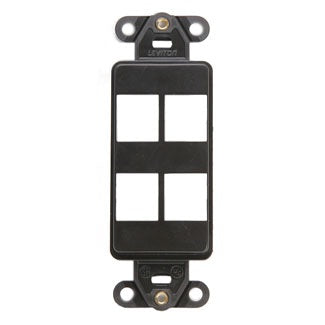 Leviton 41644-B Brown 4-Port Multimedia Decora Insert Leviton 41644-B