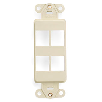 Leviton 41644-T Almond 4-Port Decora Insert Leviton 41644-T