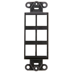 Leviton 41646-B Brown 6 Port Multimedia Decora Insert Leviton 41646-B