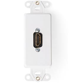 Leviton 41647-W Wallplate Insert, Decora, HDMI Feedthrough Connector, White Leviton 41647-W