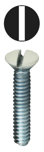 Dottie 416IV Wallplate Screw, Oval Head, 6-32 x 1", Ivory, 50 Pack Dottie 416IV