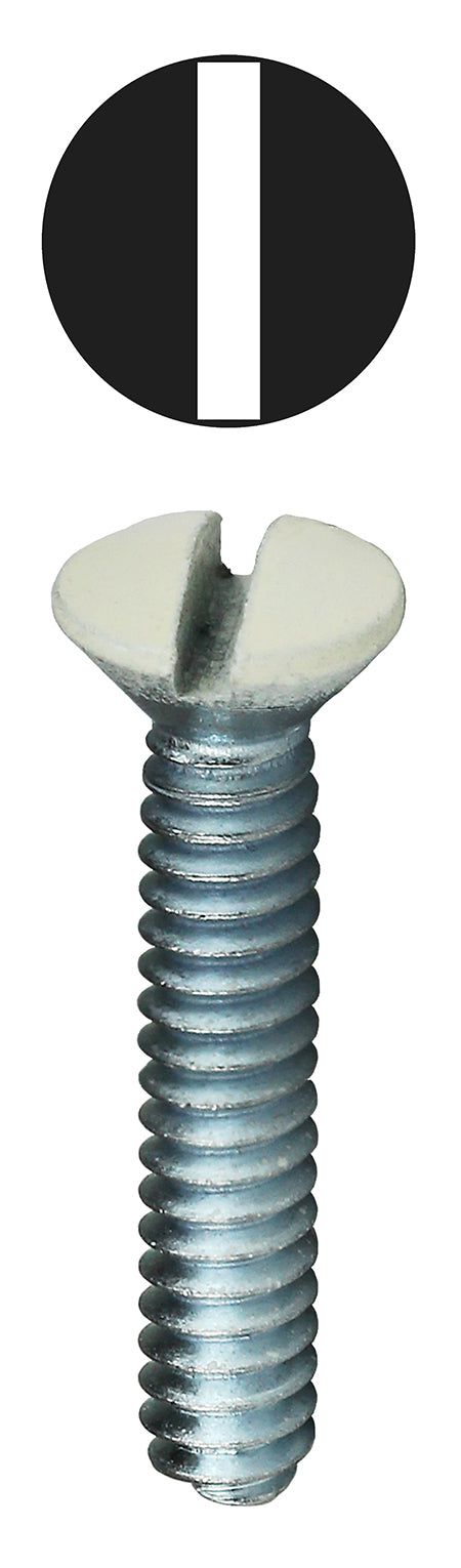 Dottie 416IV Wallplate Screw, Oval Head, 6-32 x 1