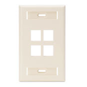 Leviton 42080-4TS Wallplate, Light Almond Leviton 42080-4TS